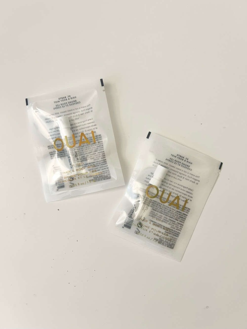 🌸OUAI St. Barts Hair and Body Mist Vial Spray Sample 1.5 mL x 2